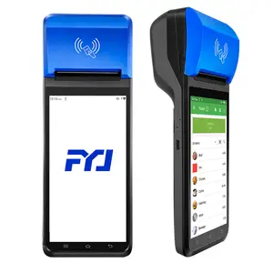 FYJ F1-55s ร้านอาหาร Takeaway Pos ซอฟต์แวร์เครื่องพิมพ์มือถือเทอร์มินัลลงทะเบียนเงินสดมือถือ Pos พร้อมเครื่องอ่านบัตร NFC