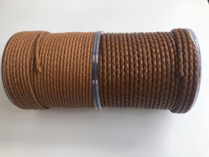 BMZ 2025 Diferentes tamaños Genuino Segunda capa Cuero Color clásico Marrón Rubio cordón trenzado sin borde teñido - Product Image 4