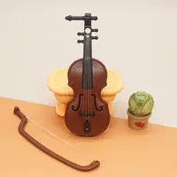 미니 바이올린 악기 1:12 인형 집 액세서리 귀여운 인형 집 미니어처 세계 장면 모델 사진 소품