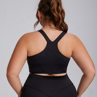 Soutien-gorge de sport grande taille à col halter pour femme, sans armatures, écologique, léger, rembourré, antichoc, pour yoga, randonnée, cyclisme, grandes tailles, fermeture avant