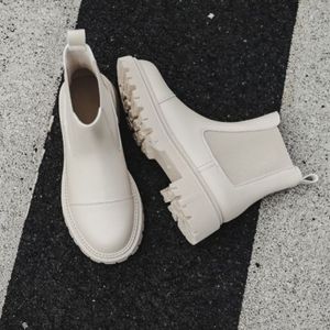 Bottines de haute qualité pour femmes, bout carré, plateforme, bottes de créateur - Product Image 2