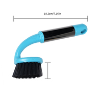 Brosse de nettoyage multifonctionnelle HOLAMOPA pour cuisine avec manche en acier inoxydable PP durable pour le nettoyage des casseroles et des éviers