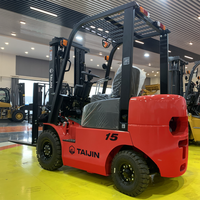 Chariot élévateur diesel de 1,5 tonne TAIJIN CPCD15 |   Chariot élévateur de chantier de 1500 kg de capacité pour la manutention de matériaux en bûcherie, certifié CE, prix compétitif