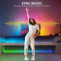 5M RGB LED Strip Lights WiFi Changement de couleur Télécommande App Connectivité USB IP20 pour la synchronisation de la musique de la chambre pour la fête à la maison