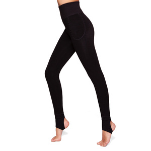 <span class=keywords><strong>Collants</strong></span> en polaire chauds pour femme La Jourdin AL0003 3000D à taille haute, tricotés épais et élastiques, motif écossais, vente en gros - Product Image 2