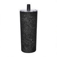 Gobelet isotherme personnalisé en usine de 660 ml, tasse à café sous vide épaissie, portable, en titane pur, avec paille, idéal pour les voyages et comme cadeau