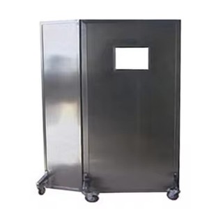 Écran de protection mobile anti-rayons X avec vitre de visualisation, monté sur roues, pour les lieux de travail en radiologie médicale - Product Image 2