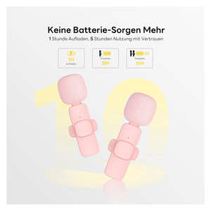 Microphones sans fil en gros, micro-cravate sans fil pour enregistrement vidéo, micro à clip sur le revers - Product Image 3