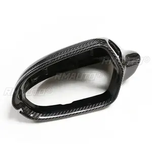 Cubiertas de Espejos Retrovisores Laterales de Fibra de Carbono Real para Audi A6 C7 S6 RS6 2012-2018 - Product Image 6