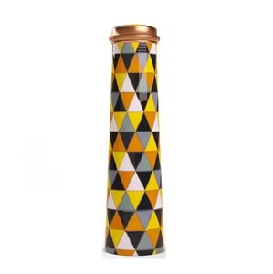 Top Drinkware Copper <b>Water</b> <b>Bottle</b> with Elegant Looking Floral Green Printed <b>Metal</b> <b>Water</b> <b>Bottle</b> for Export Sale - Product Image 5