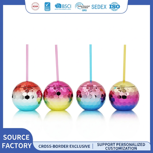 Discoball Ps for Shape Glitter <b>Cup</b> Straw <b>Plastic</b> Reusable Dishwasher Safe Gift Box Packaging Party Drinkware 10.5X10.8Cm Glam - Product Image 5