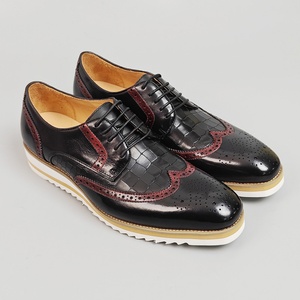 Zapatos de Cuero Casuales de Negocios para Hombre, Estilo Británico de Alta Gama, Forro de Cuero Genuino Importado, con Cordones, Estilo Horse Walking - Product Image 1