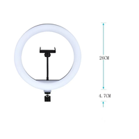 Lampu LED Studio 10 inci dapat diredupkan, dengan cincin adaptor kamera pengisi, dudukan pencahayaan fotografi kosmetik Selfie dan Tripod termasuk