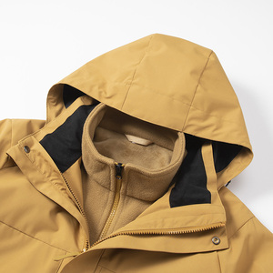 เสื้อแจ็กเก็ตผู้ชายสามในหนึ่งถอดออกได้เสื้อปีนเขากันลมและกันน้ำแฟชั่นสำหรับฤดูใบไม้ร่วงโลโก้ตามสั่ง - Product Image 3