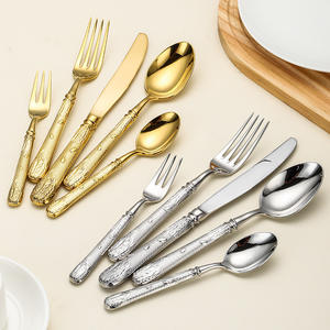 Luxury 304 Stainless Steel Cutlery Set Oval Western Tableware Knife <b>Fork</b> Spoon <b>Dessert</b> Spoon Durable Wedding Dinnerware - Product Image 2