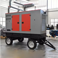 Groupe électrogène diesel mobile refroidi par eau monté sur remorque 200kW/300KW 200A 1800 tr/min ATS Puissance personnalisable