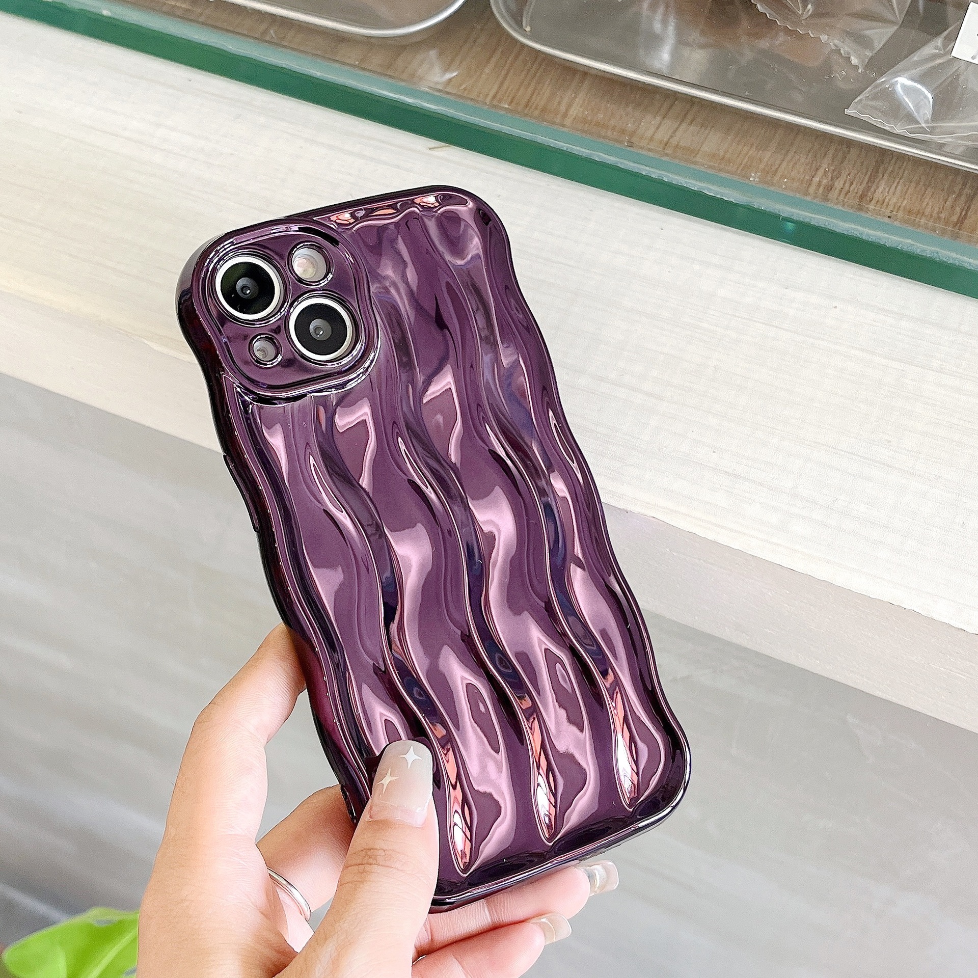 Electroplated purple