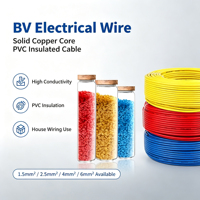 Massiver Kupferkern BV Elektrokabel PVC-Isoliertes Hausbau-Elektrokabel für Innenausstattung