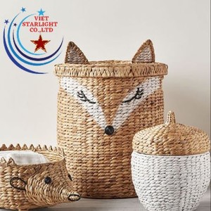 Cesta de Almacenamiento de Jacinto de Agua con Forma de Animal, Cesta de Lavandería Multifuncional Ecológica, Color Natural, Asa Rectangular - Product Image 6