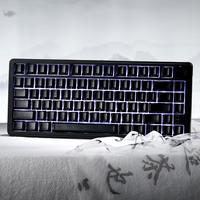 Capuchons de touches en céramique XVX, noir uni, légendes imprimées sur le côté, translucides, profil OEM, axe magnétique, pour clavier mécanique