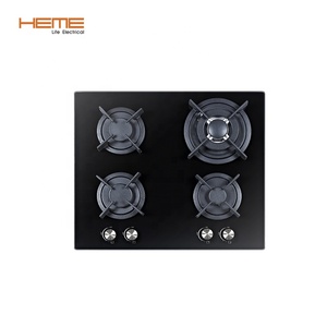 CE Certificate <b>Kitchen</b> Appliances Black Glass Built <b>in</b> Gas Cooktop With 4 Burner Gas - Product Image 1
