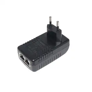 האיחוד האירופי Poe מזרק 12V-48V 0.5A 1A כוח עיצוב מזרק POE Over Ethernet אספקת חשמל מתאם קיר רכוב