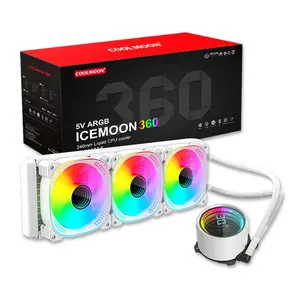 COOLMOON TY360 Cpu Liquid Cooler With Lens Temperature Display Screen ARGB Cpu Fan Pc Water Cooling 360mm Aio Liquid Cpu Cooling