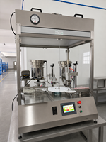 Machine automatique de remplissage et de bouchage de flacons en verre avec filtre HEPA pour poudre lyophilisée