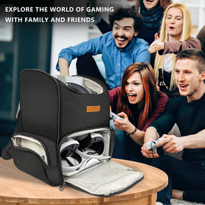 Bolso de hombro Amazear Pro Gamer de cuero resistente con múltiples compartimentos para accesorios de PS5 - Product Image 5