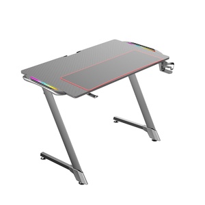 Bureau de jeu pour PC, forme en Z, le plus populaire, avec éclairage RGB, 1 pièce, simple, réglable, OEM, long, pour ordinateur de bureau - Product Image 4