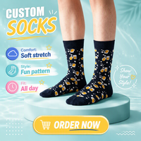 Chaussettes pour hommes de haute qualité, confortables, amusantes, personnalisées, en coton, chaussettes de mode pour hommes, chaussettes design