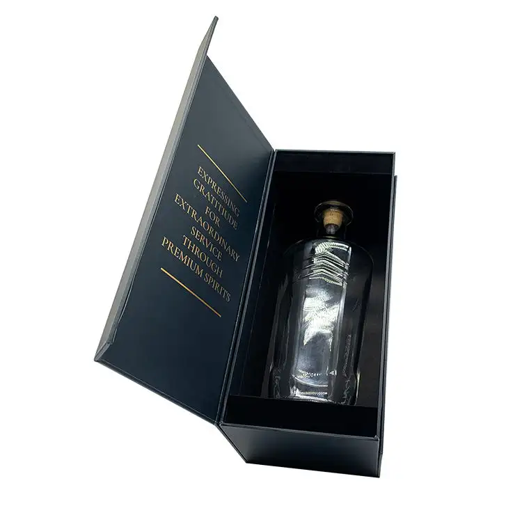 High Quality Luxury Black and Gold New Arrival Wholesale Price Mini Wine Premium Gift Box