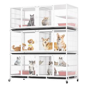 3 Verdiepingen Met <span class=keywords><strong>6</strong></span> Deuren Massieve Knoopsluiting Milieuvriendelijk Gebruik Binnenshuis Meerdere Maten Gelast Gaas Kleine Kattenfokkooi Voor Huisdieren - Product Image 1