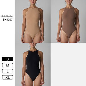 Sk1203 Tuta Corta Sexy Monopezzo, Aderente, Elegante, Abbigliamento Sportivo Femminile, Tinta Unita, Tuta Leggera Senza Cuciture - Product Image 6