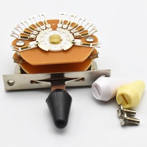 Commutateur de sélection de micros à 5 voies Super 24 Lugs, commutateur de conversion de tonalité pour guitare électrique, livré avec des embouts noirs/crème/blancs - Product Image 1