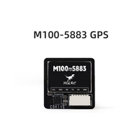 Module GPS Hglrc M100-5883 M10 avec boussole, antenne en céramique intégrée, écran LED 21x21mm pour avion RC FPV longue portée
