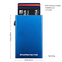 Kotak Kartu RFID Pop Up dengan Perlindungan NFC, Bahan Aluminium Alloy, Sampel Gratis