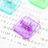 Clips de reliure en acrylique colorés avec impression de logo personnalisé, 3 cm, OEM/ODM, expédition immédiate, forme carrée, notes adhésives, clip adhésif d'angle