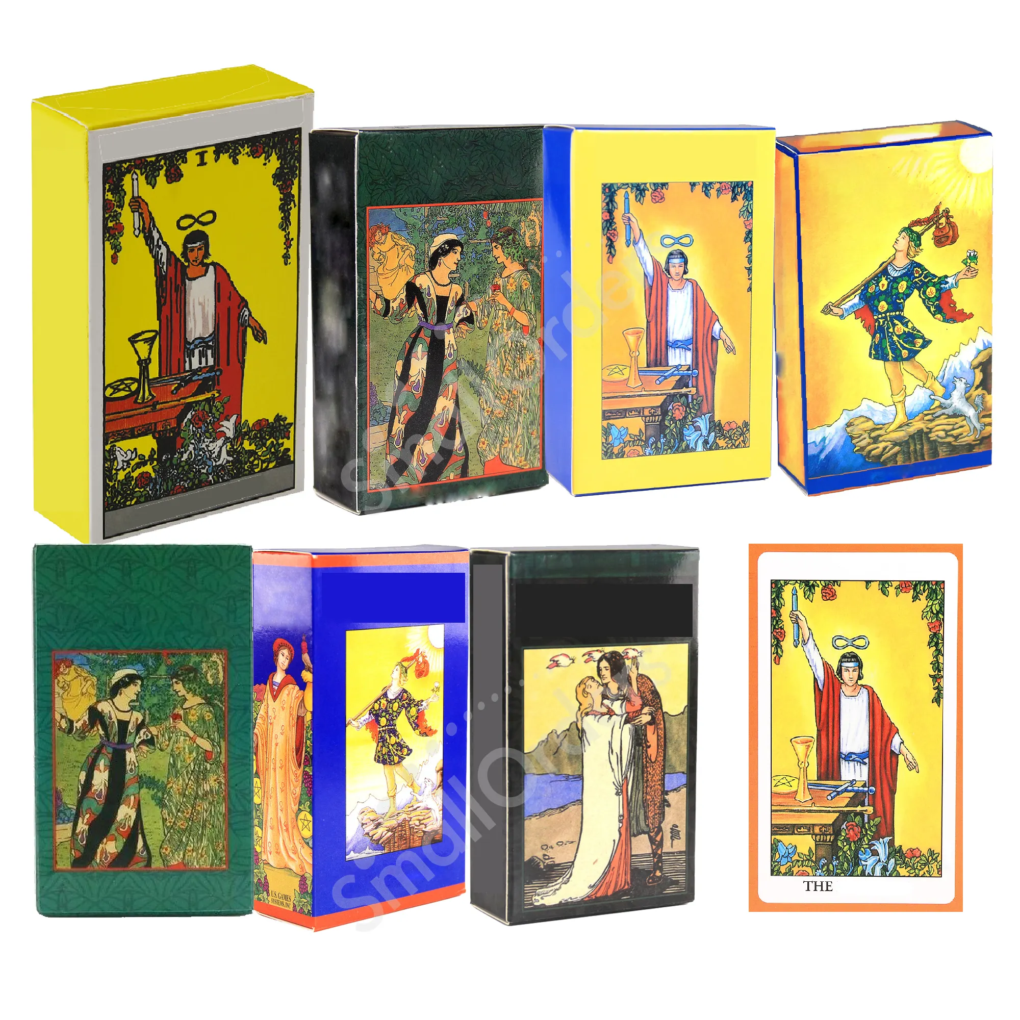 Suministros promocionales para fiestas 78 baraja de tarot baraja de cartas de cristal inglés oráculo E-guía libro adivinación juego de mesa último tarot de bruja