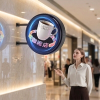 Ventilateur holographique LED 3D, boîte lumineuse publicitaire, écran d'affichage double face, signalisation numérique, équipement holographique commercial pour la vente au détail