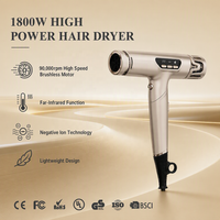 Sèche-cheveux professionnel de salon, puissant, haute vitesse, pliable, à température constante, ionique, avec buse magnétique