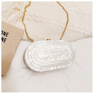 European American Retro Style Trendy Clutch Evening Bag Fashion Acrylic Shoulder Bag with PVC Lining Direct Factory Sale - Product Image 5
