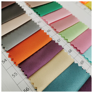 Đồng Bằng Nhuộm 96% Polyester 4% Spandex Vải Sáng Căng Satin Vải Cho Quần Áo - Product Image 3