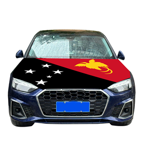 Housse de capot de voiture avec drapeau de la Papouasie-Nouvelle-Guinée, housse de capot de moteur de voiture avec drapeau, vente en gros, personnalisable, résistante à l'usure et durable - Product Image 1
