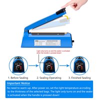 Machine à Sceller par Impulsion ZEQUAN 200 mm, Scelleuse Manuelle de Sacs pour Sacs Plastiques PE PP, Thermosoudeuse Semi-Automatique pour Papier