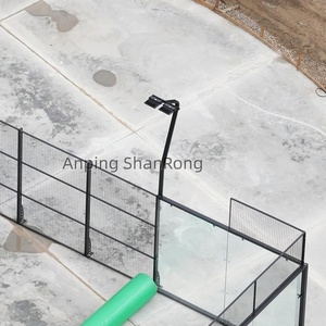 สนามเทนนิสพาเดลเหล็กดีไซน์ใหม่พร้อมโครงชุบสังกะสีแบบจุ่มร้อน สนามกีฬาพาโนรามาเต็มรูปแบบสำหรับเล่นเดี่ยวหรือคู่ - Product Image 3