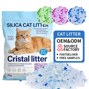 Litière pour chat en gel de silice écologique, vente en gros, faible teneur en poussière, non agglomérante, litière pour chat en silicone, haute absorption, litière pour chat en cristal - Product Image 1