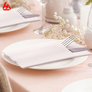 Giấy Cảm Giác Vải Lanh Khăn Ăn Trơn Màu Trắng Khăn Ăn Tối Bỏ Túi Airlaid - Product Image 4