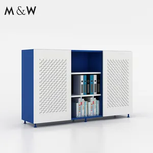 M&W Steel school staff white metal office furniture book file storage iron filing cabinets