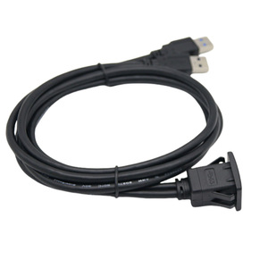 Cable de extensión USB 3.0 de doble puerto con clip, resistente al agua, para el tablero de coche, barco o motocicleta - Product Image 3